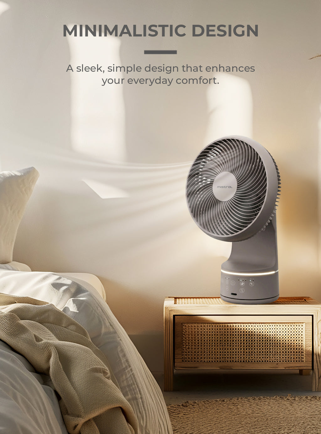 Mistral 10" DC High Velocity Desk Fan with Remote MHV1087DR