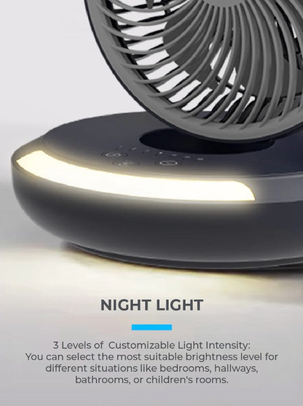 Mistral 6" Rechargeable Foldable Fan with Moodlight [MRF700]