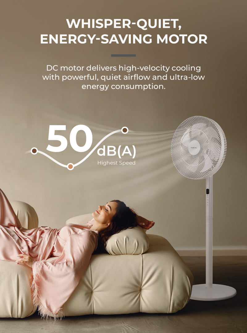 Mistral 12" DC High Velocity Stand Fan with Remote MHV1279DR