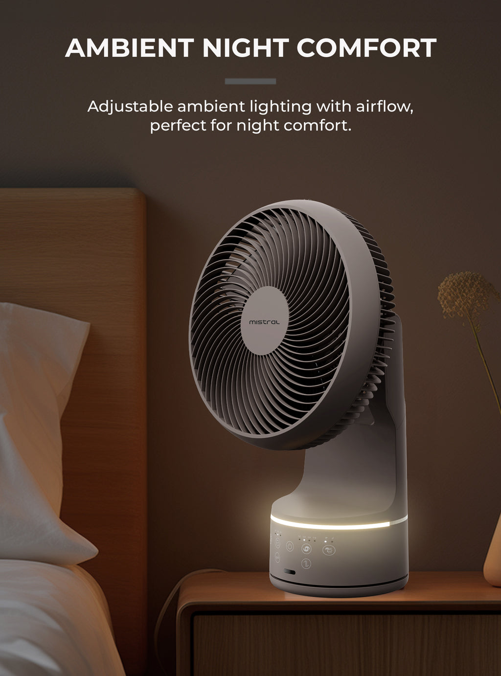 Mistral 10" DC High Velocity Desk Fan with Remote MHV1087DR