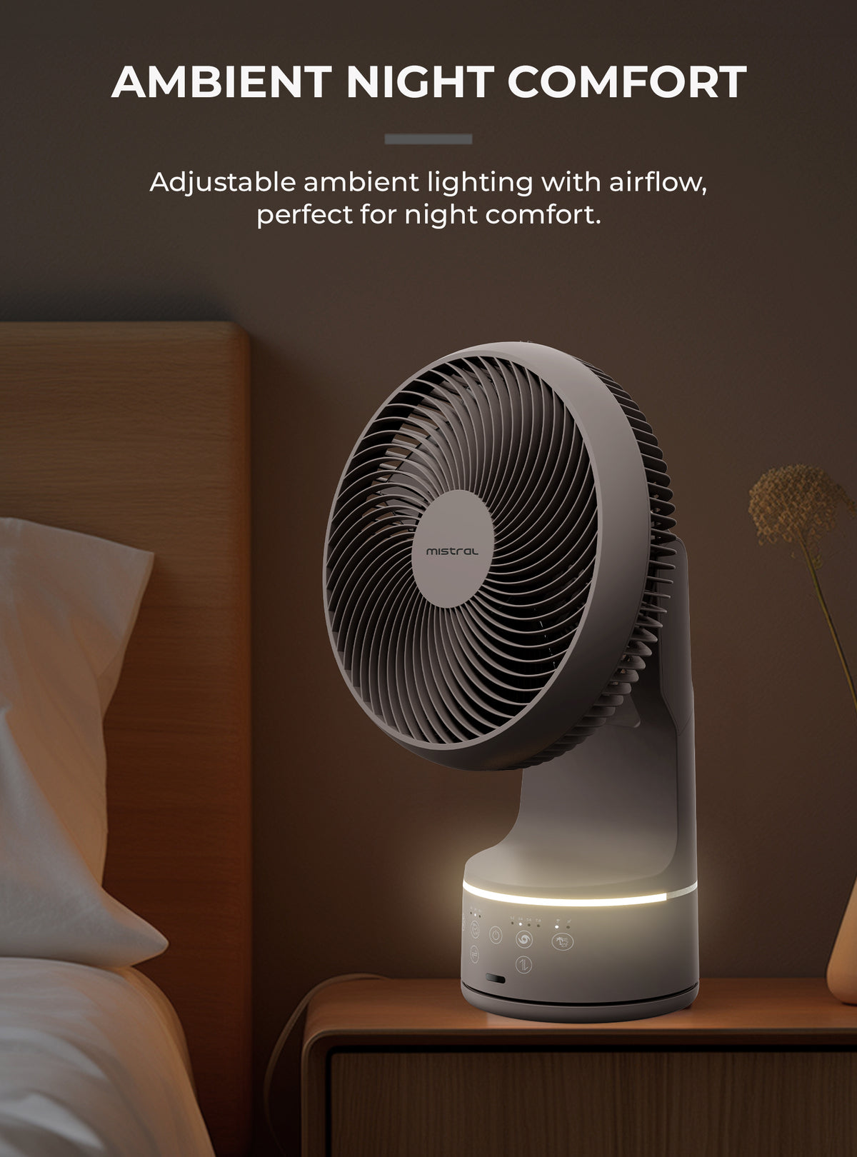 Mistral 10" DC High Velocity Desk Fan with Remote MHV1087DR