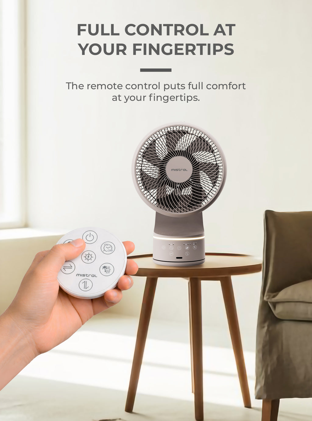 Mistral 10" DC High Velocity Desk Fan with Remote MHV1087DR