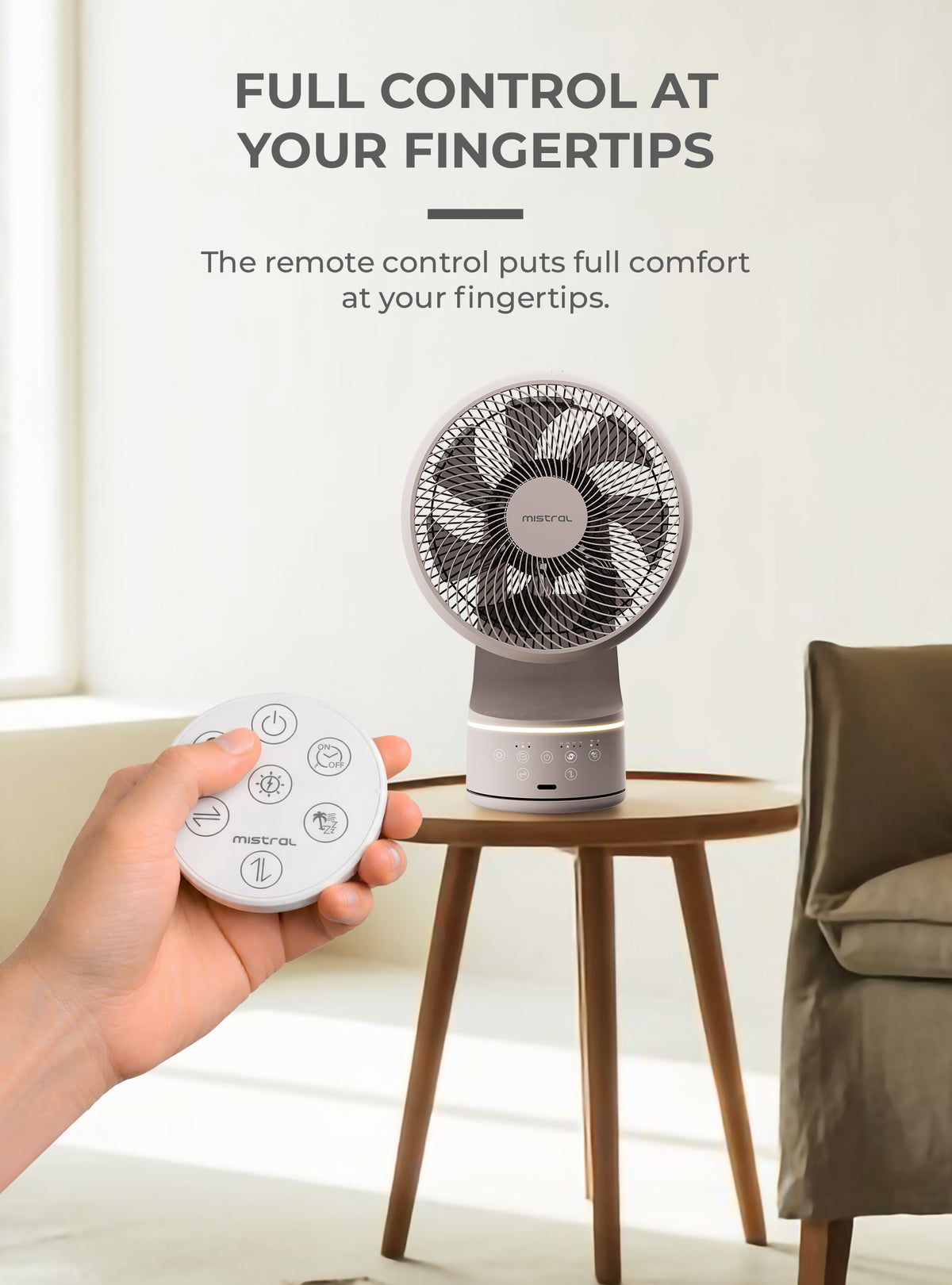 Mistral 10" DC High Velocity Desk Fan with Remote MHV1087DR