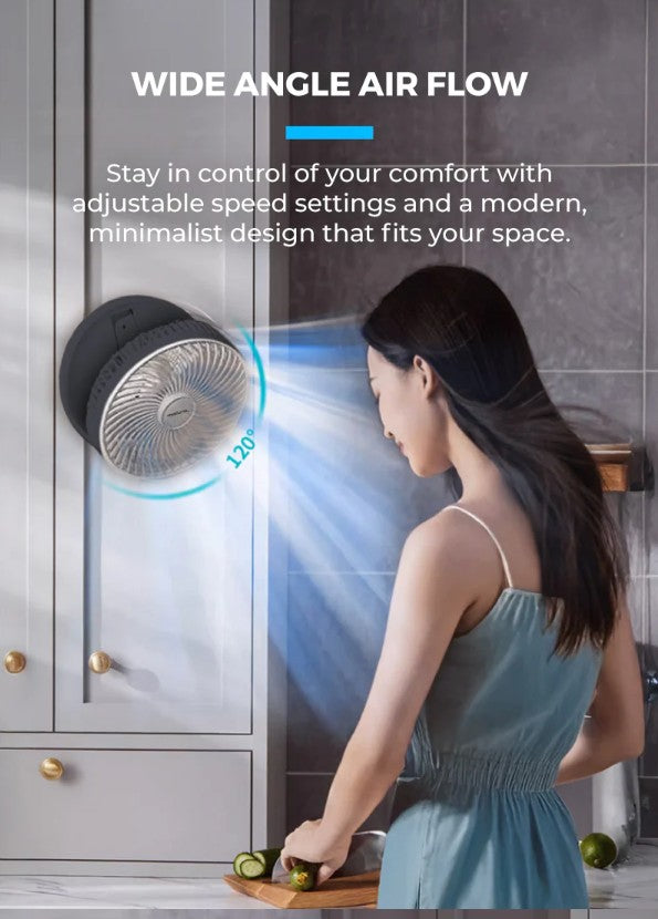 Mistral 6" Rechargeable Foldable Fan with Moodlight [MRF700]
