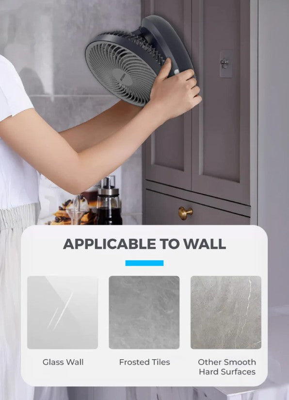 Mistral 6" Rechargeable Foldable Fan with Moodlight [MRF700]