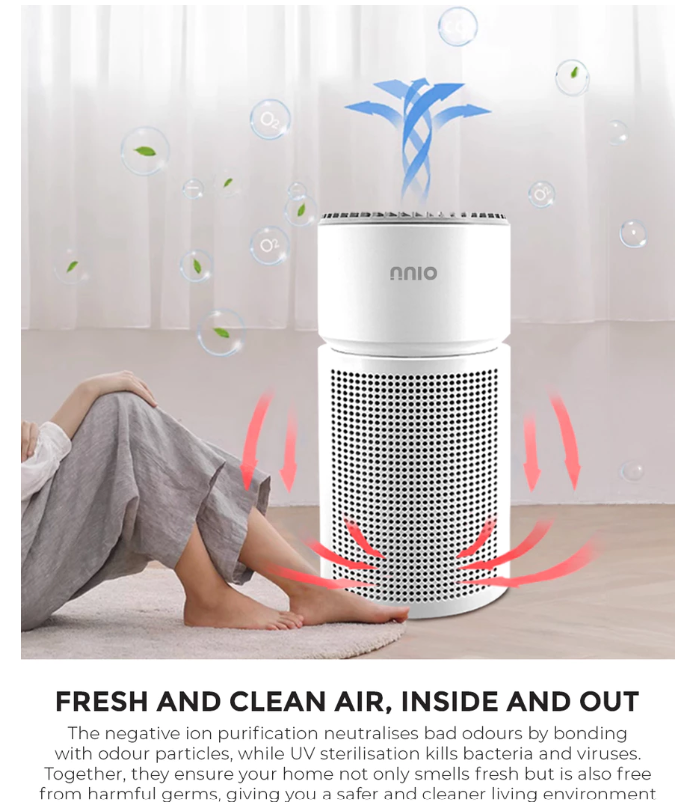 NNIO Air Purifier with HEPA-14 Medical Grade Filter NH14PRO