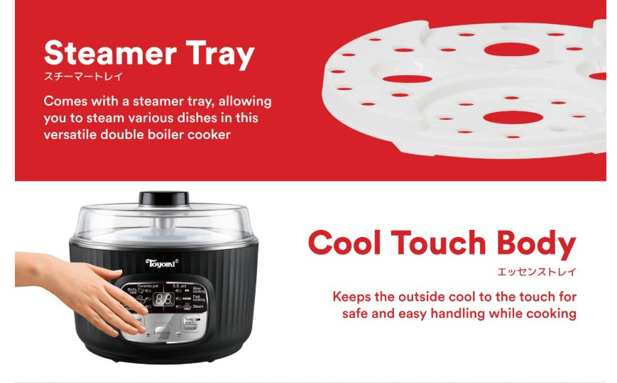 Toyomi 1.8L Double Boil Cooker SC 1822