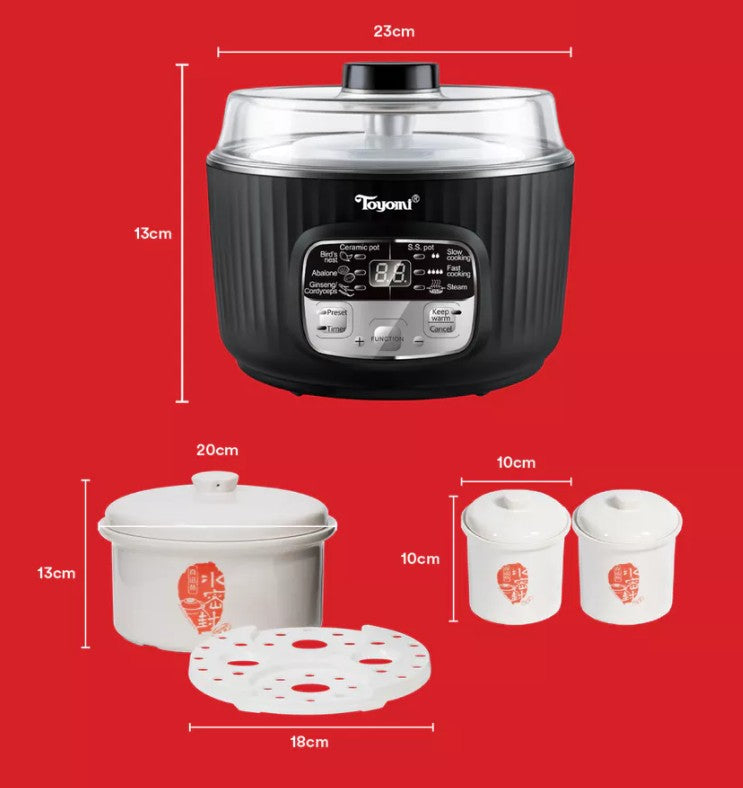 Toyomi 1.8L Double Boil Cooker SC 1822