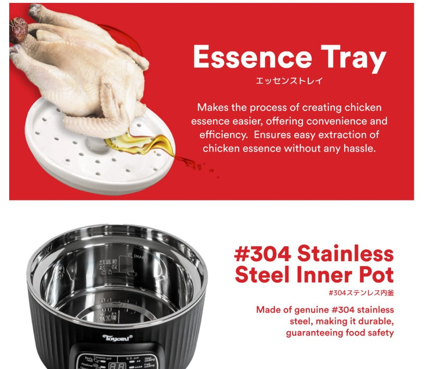 Toyomi 1.8L Double Boil Cooker SC 1822