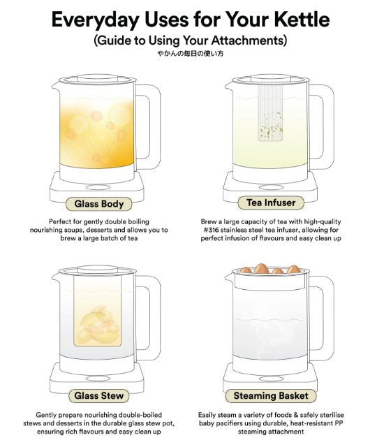 Toyomi 1.7L Clear Brew Borosilicate Glass Kettle [WK 1717]