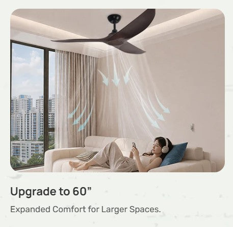 Mistral Gust 48"/ 60" DC Motor Ceiling Fan with Remote Control